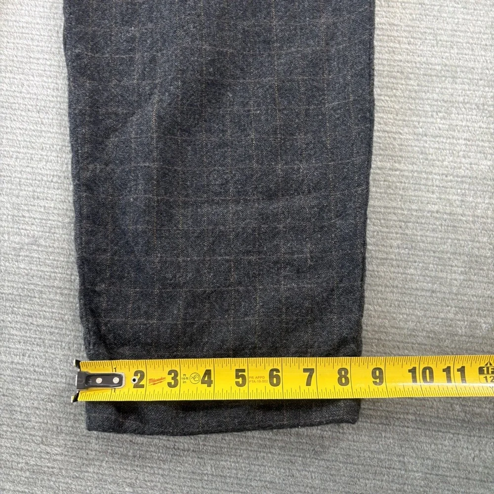 VTG 90s Tommy Hilfiger Pants Mens 34x28 Gray Pleated Wool Preppy Cuff Academia